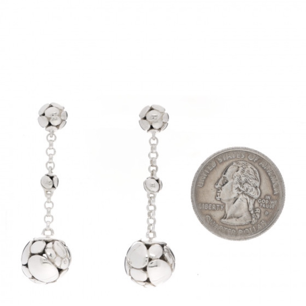 JOHN HARDY Sterling Silver Kali Long Drop Earrings - Picture 6 of 7